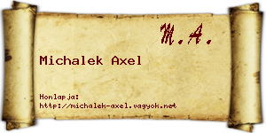 Michalek Axel névjegykártya
